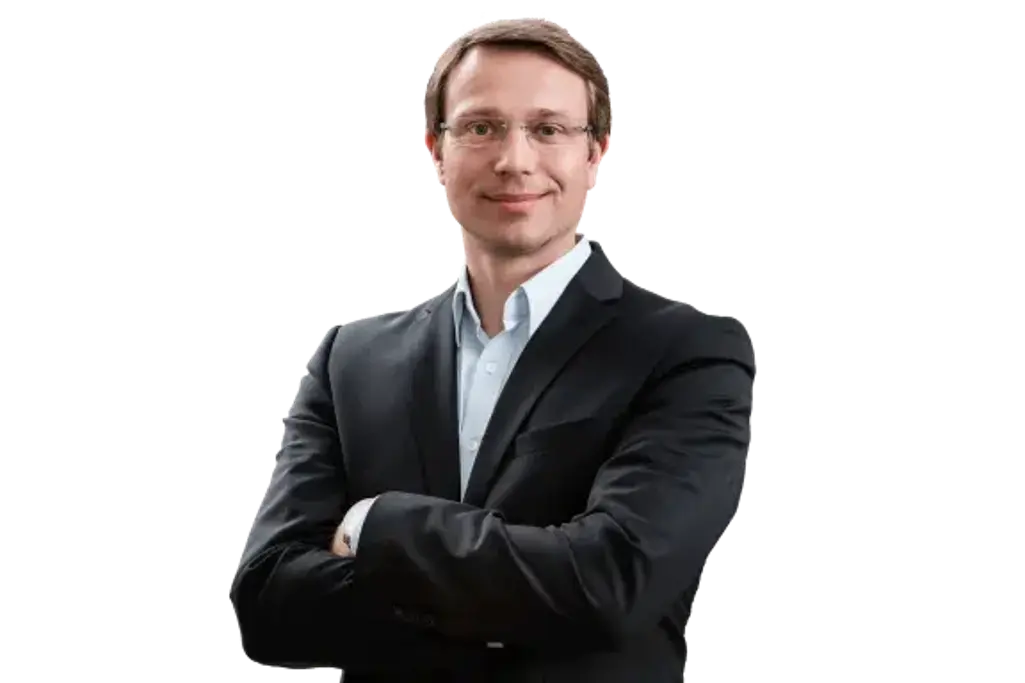 Portret voditelja odjela održivosti tvrtke Sto. citat o nosivoj ploči za ovješene ventilirane fasade