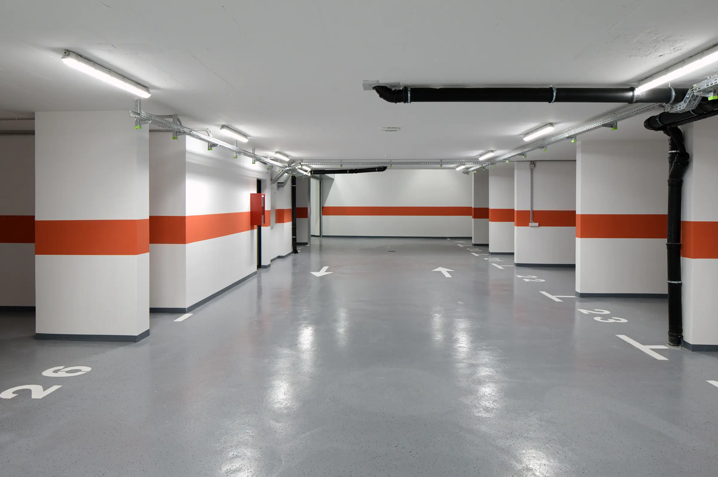 Stambena kompleks Trakošćanska, Zagreb, HR, Podni premaz