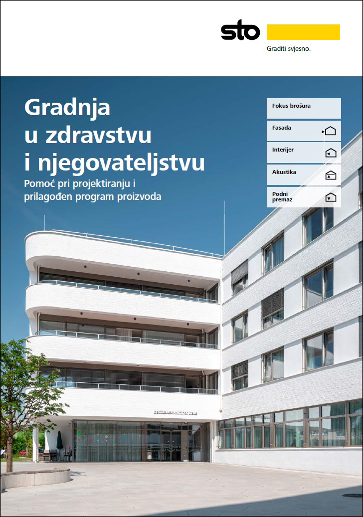 Brošura Gradnja u zdravstvu i njegovateljstvu